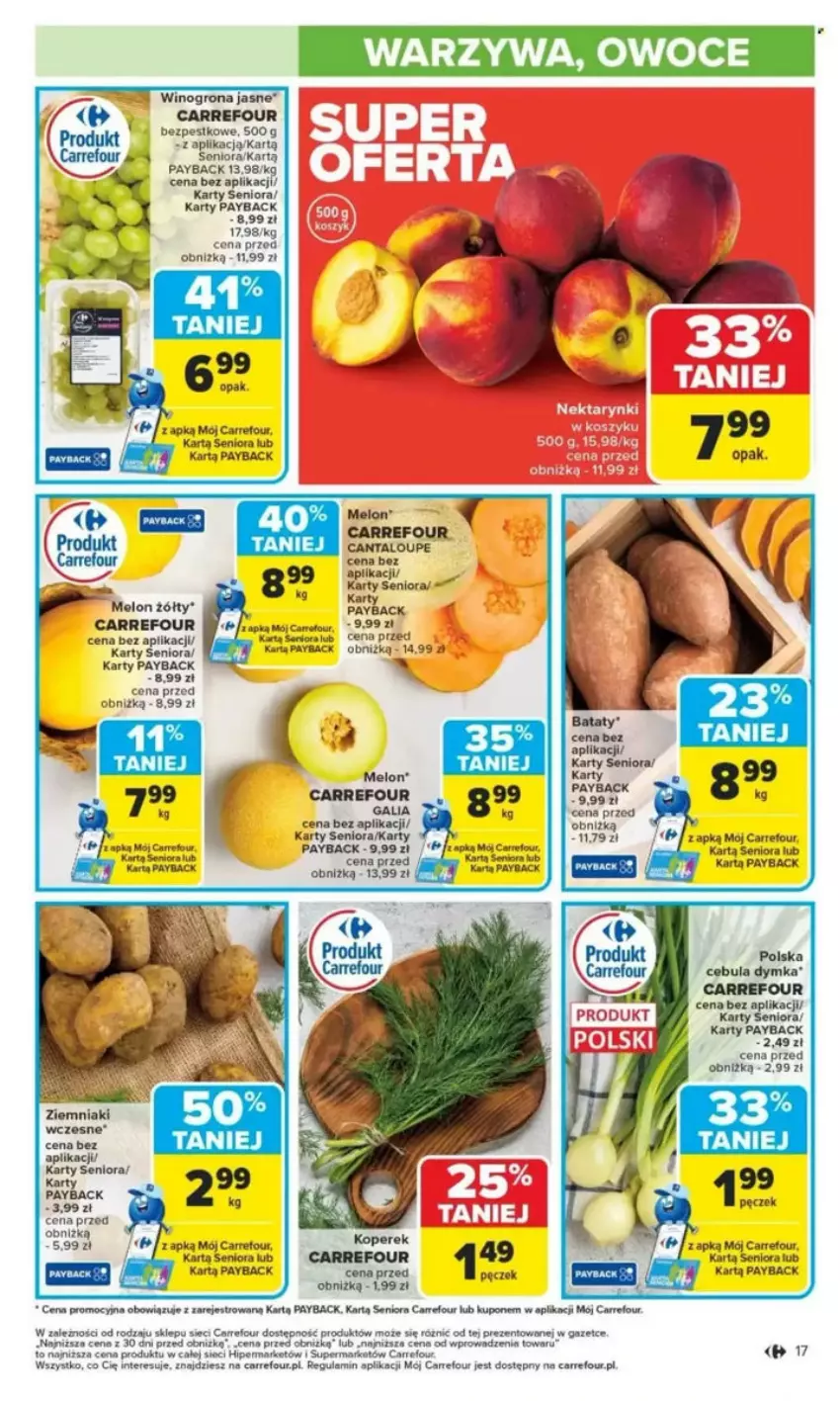 Gazetka promocyjna Carrefour - ważna 26.05 do 31.05.2025 - strona 80 - produkty: Cebula, Fa, Melon, Owoce, Por, Warzywa, Wino, Winogrona, Ziemniaki