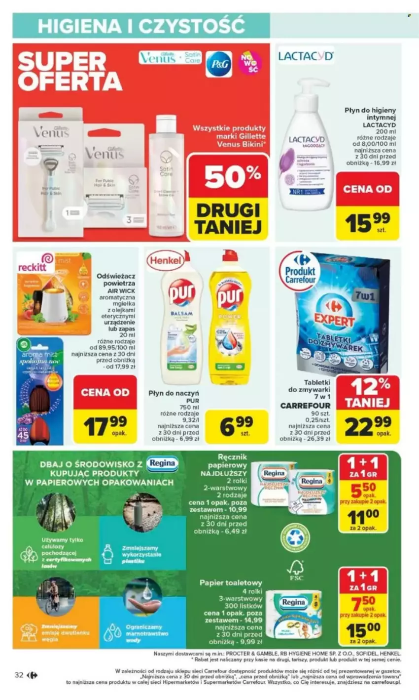 Gazetka promocyjna Carrefour - ważna 26.05 do 31.05.2025 - strona 96 - produkty: Fa, Gin, Gra, Lactacyd, Odświeżacz powietrza, Olej, Papier, Pur, Ręcznik, Tablet, Zmywarki