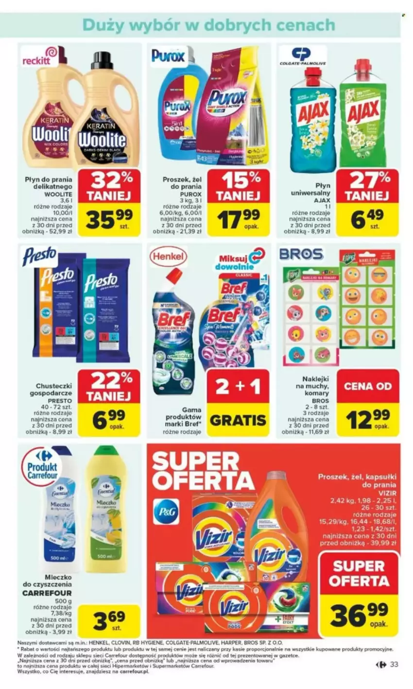 Gazetka promocyjna Carrefour - ważna 26.05 do 31.05.2025 - strona 97 - produkty: Bref, Chusteczki, Colgate, Fa, Gra, Klej, LG, Maska, Mleczko, Odol, Płyn do prania, Por, Presto, Pur, Tefal