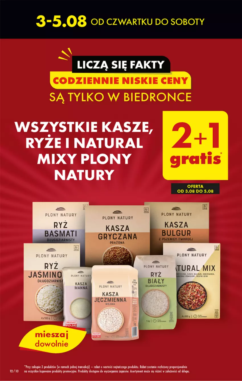 Gazetka promocyjna Biedronka - Od czwartku - ważna 03.08 do 09.08.2023 - strona 12 - produkty: Ba!, Bulgur, LG, Por, Rama, Ryż