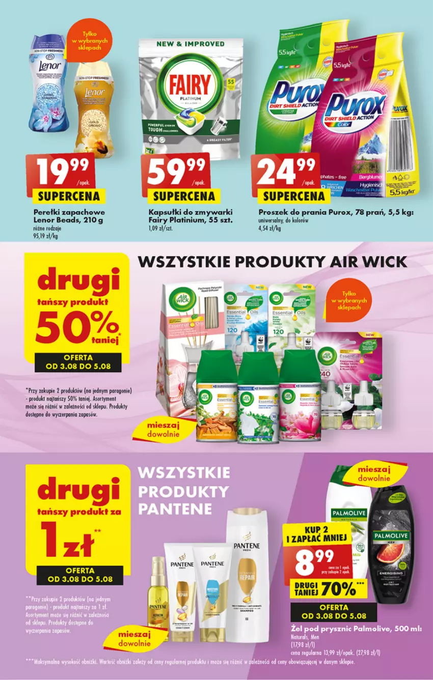 Gazetka promocyjna Biedronka - Od czwartku - ważna 03.08 do 09.08.2023 - strona 55 - produkty: Air Wick, Fa, Fairy, Palmolive, Pantene, Proszek do prania, Pur, Zmywarki