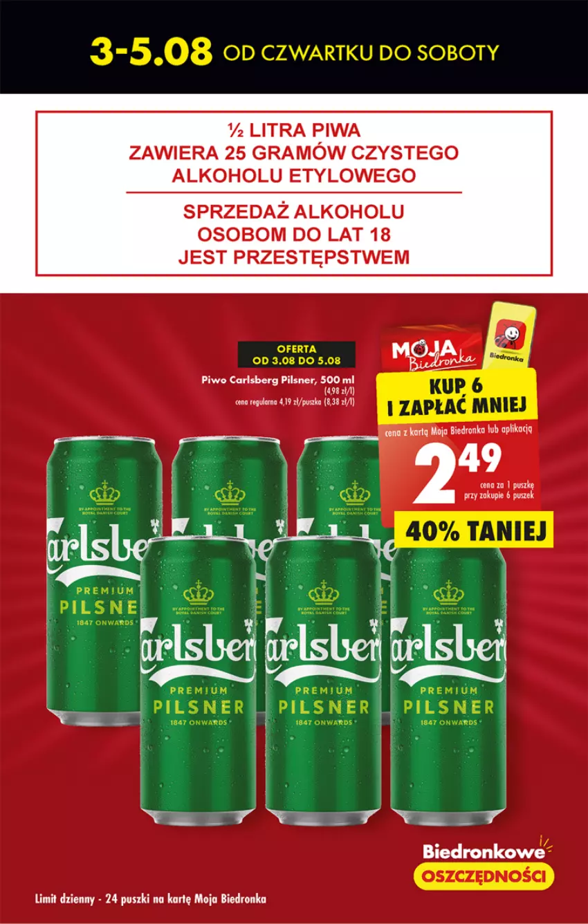 Gazetka promocyjna Biedronka - Od czwartku - ważna 03.08 do 09.08.2023 - strona 9 - produkty: Carlsberg, Gra, Piwa, Piwo, Pur