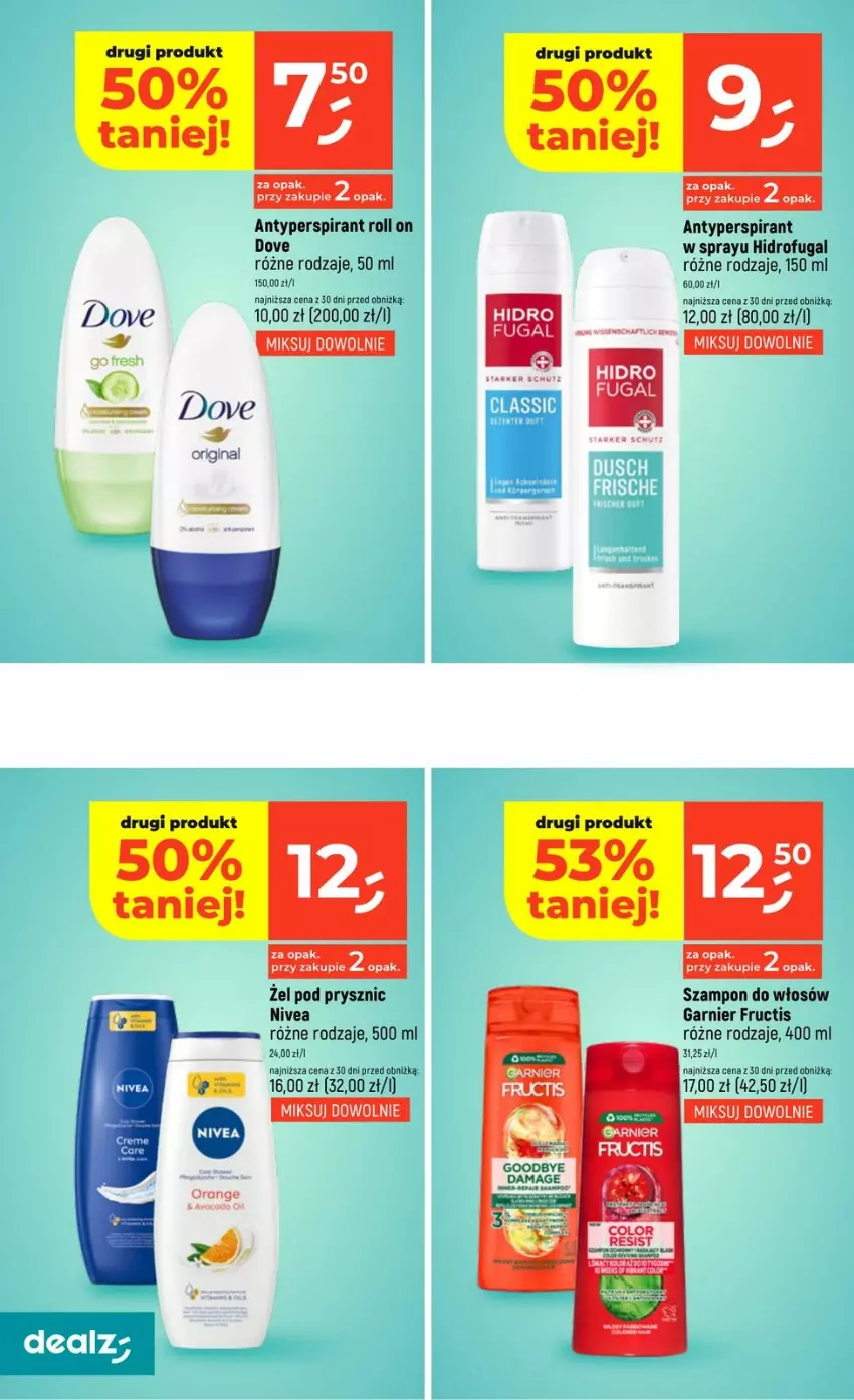 Gazetka promocyjna Dealz - NOWA GAZETKA - ważna 05.03 do 11.03.2026 - strona 30 - produkty: Antyperspirant, Dove, Fructis, Garnier, Gin, Nivea, Szampon