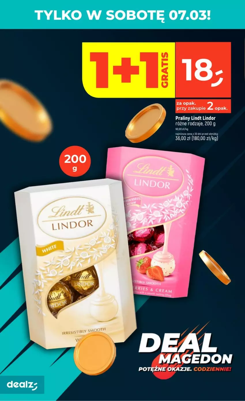 Gazetka promocyjna Dealz - NOWA GAZETKA - ważna 05.03 do 11.03.2026 - strona 4 - produkty: Lindor, Lindt, Praliny