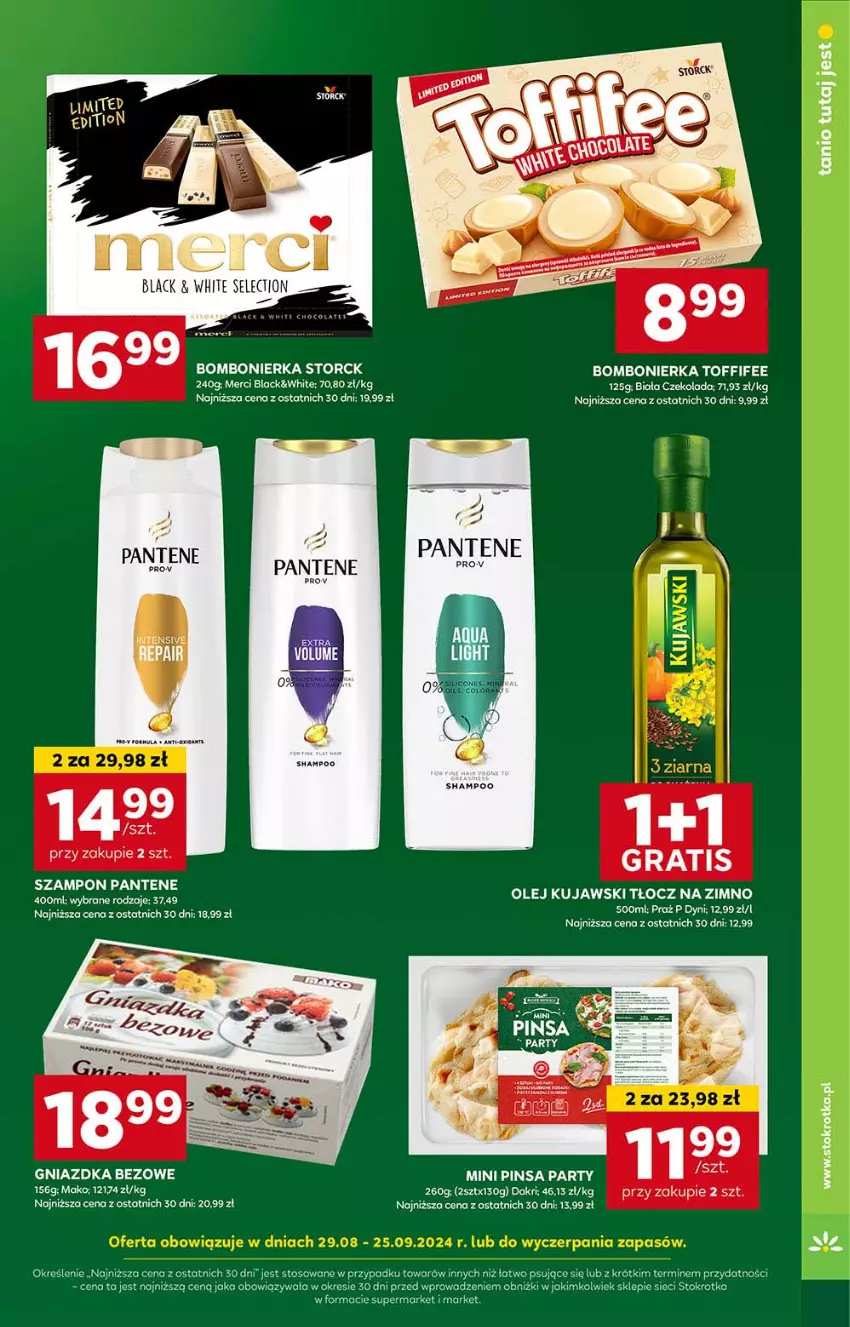 Gazetka promocyjna Stokrotka - Supermarket - ważna 05.09 do 11.09.2024 - strona 27 - produkty: Czekolada, Gra, Kujawski, Lack, Merci, Olej, Pantene, Szampon, Toffifee