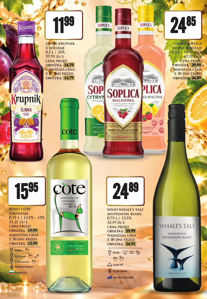 Gazetka promocyjna Dino - Oferta alkoholowa - ważna 23.10 do 24.10.2026 - strona 4 - produkty: Krupnik, Likier, Sauvignon Blanc, Soplica, Wino