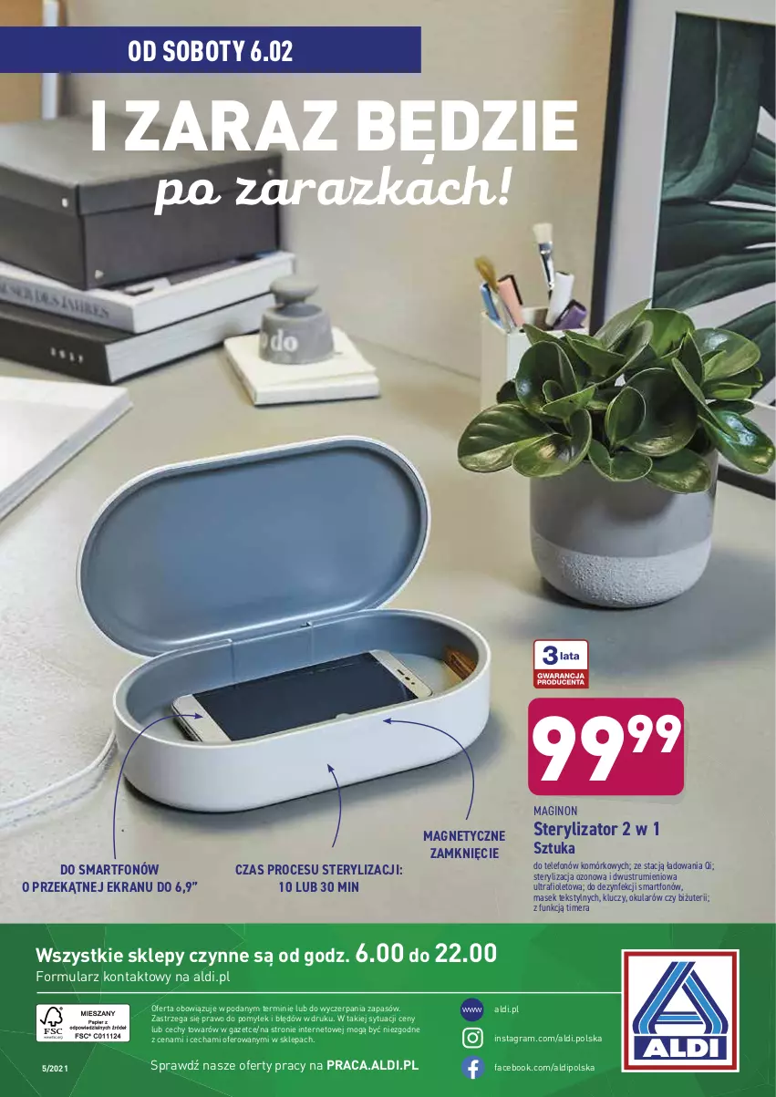 Gazetka promocyjna Aldi - Hity od Środy i Soboty - ważna 03.02 do 06.02.2021 - strona 14 - produkty: Fa, Gin, Gra, Rum, Smartfon, Sterylizator, Telefon