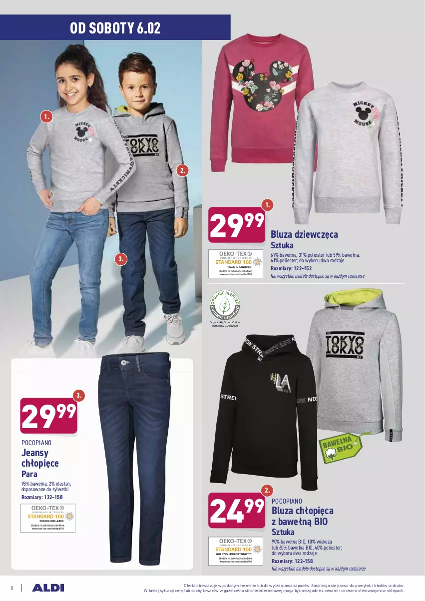 Gazetka promocyjna Aldi - Hity od Środy i Soboty - ważna 03.02 do 06.02.2021 - strona 8 - produkty: Bluza, Pocopiano, Wełna