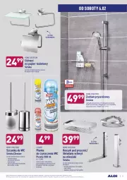 Gazetka promocyjna Aldi - Hity od Środy i Soboty - Gazetka - ważna od 06.02 do 06.02.2021 - strona 13 - produkty: Zestaw prysznicowy, Słuchawka prysznicowa, Rum, Papier, Wieszak, Szczotka, Clin, Kosz, Papier toaletowy, Pianka do czyszczenia, Szczotka do WC