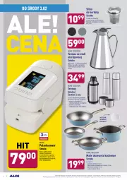 Gazetka promocyjna Aldi - Hity od Środy i Soboty - Gazetka - ważna od 06.02 do 06.02.2021 - strona 4 - produkty: Sok, Ser, Pulsoksymetr, Garnek, Termos, Sitko, Patelnia