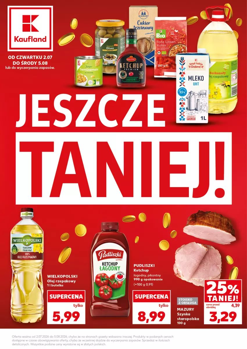 Gazetka promocyjna Kaufland - Kaufland - ważna 02.07 do 05.08.2026 - strona 1 - produkty: Diamant, Ketchup, Szynka
