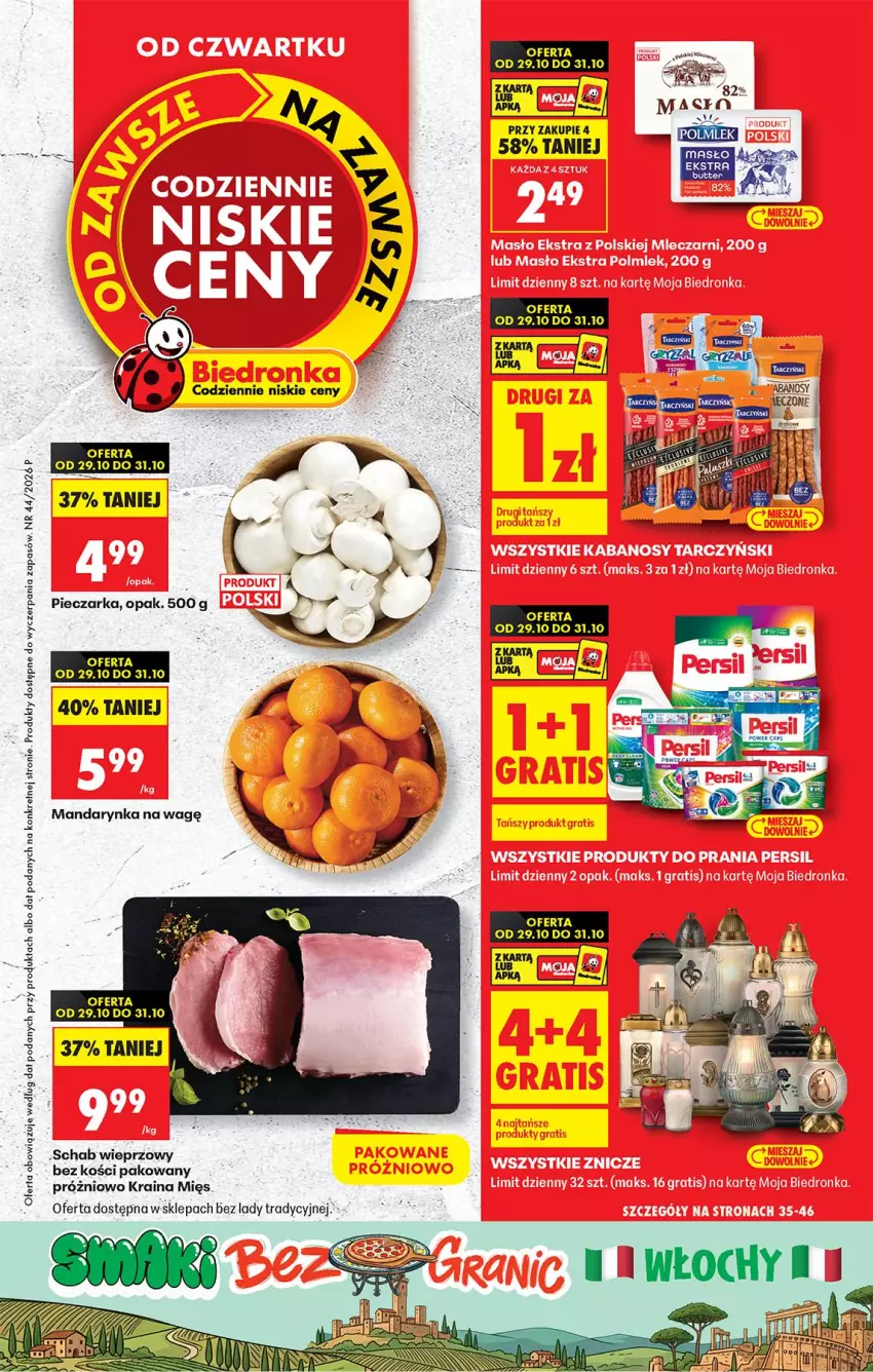 Gazetka promocyjna Biedronka - Od Czwartku - ważna 29.10 do 04.11.2026 - strona 1 - produkty: Kret, Piec, Pieczarka, Schab wieprzowy