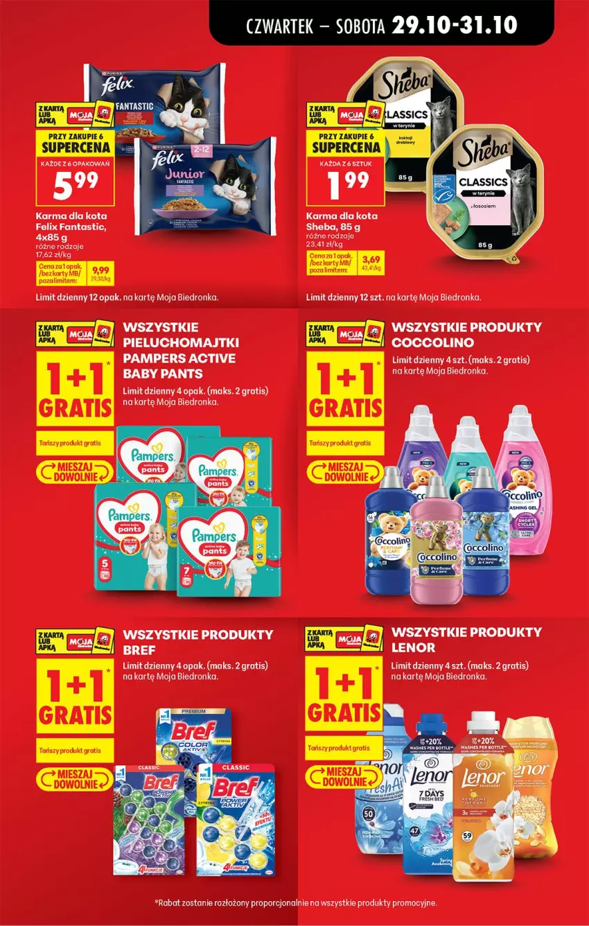 Gazetka promocyjna Biedronka - Od Czwartku - ważna 29.10 do 04.11.2026 - strona 20 - produkty: Coccolino, Fa, Fanta, Felix, Gra, Lenor, Majtki, Pampers, Pieluchomajtki, Sheba
