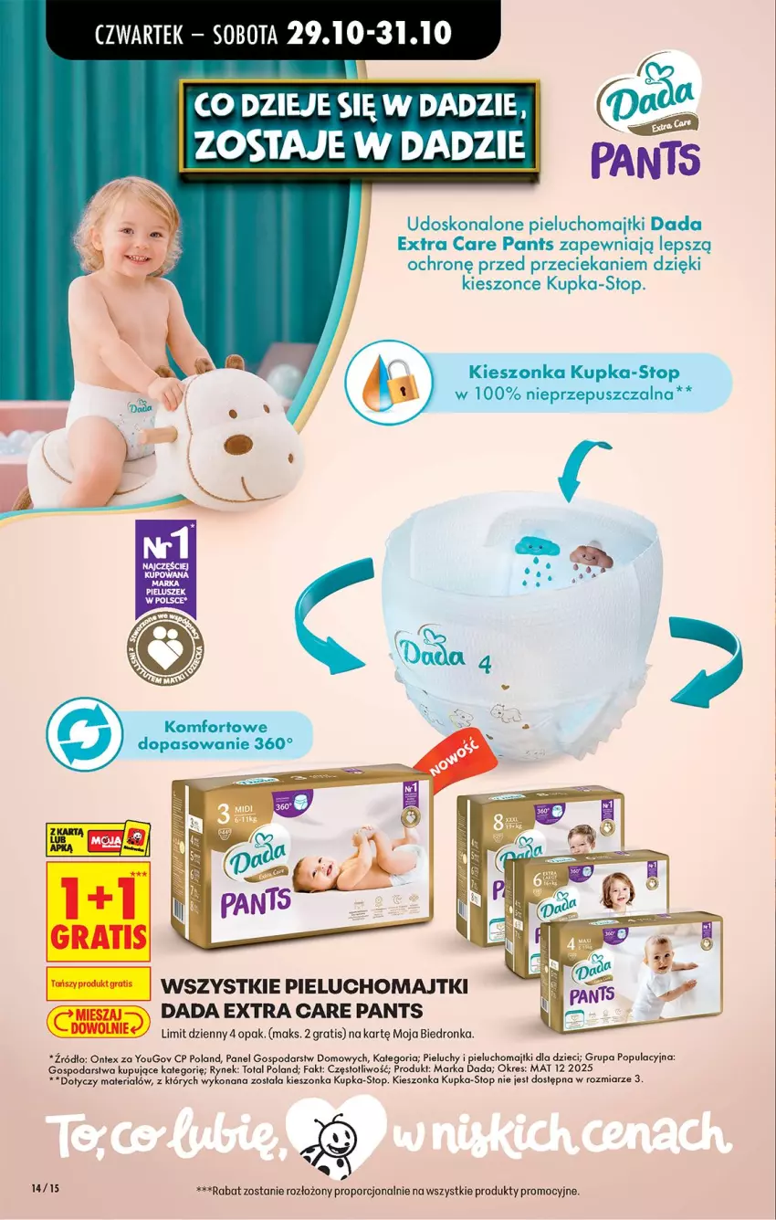 Gazetka promocyjna Biedronka - Od Czwartku - ważna 29.10 do 04.11.2026 - strona 21 - produkty: Dada, Dzieci, Fa, Gra, Majtki, Pieluchomajtki, Pieluchy, Por, Top