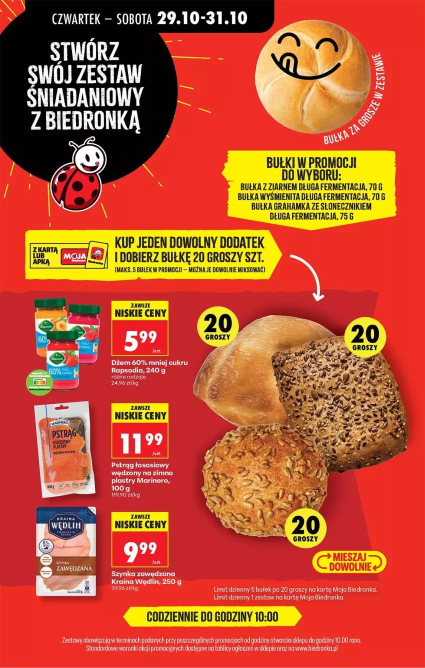 Gazetka promocyjna Biedronka - Od Czwartku - ważna 29.10 do 04.11.2026 - strona 31 - produkty: Bułka, Gra, Pstrąg, Pstrąg łososiowy, Sos, Szynka
