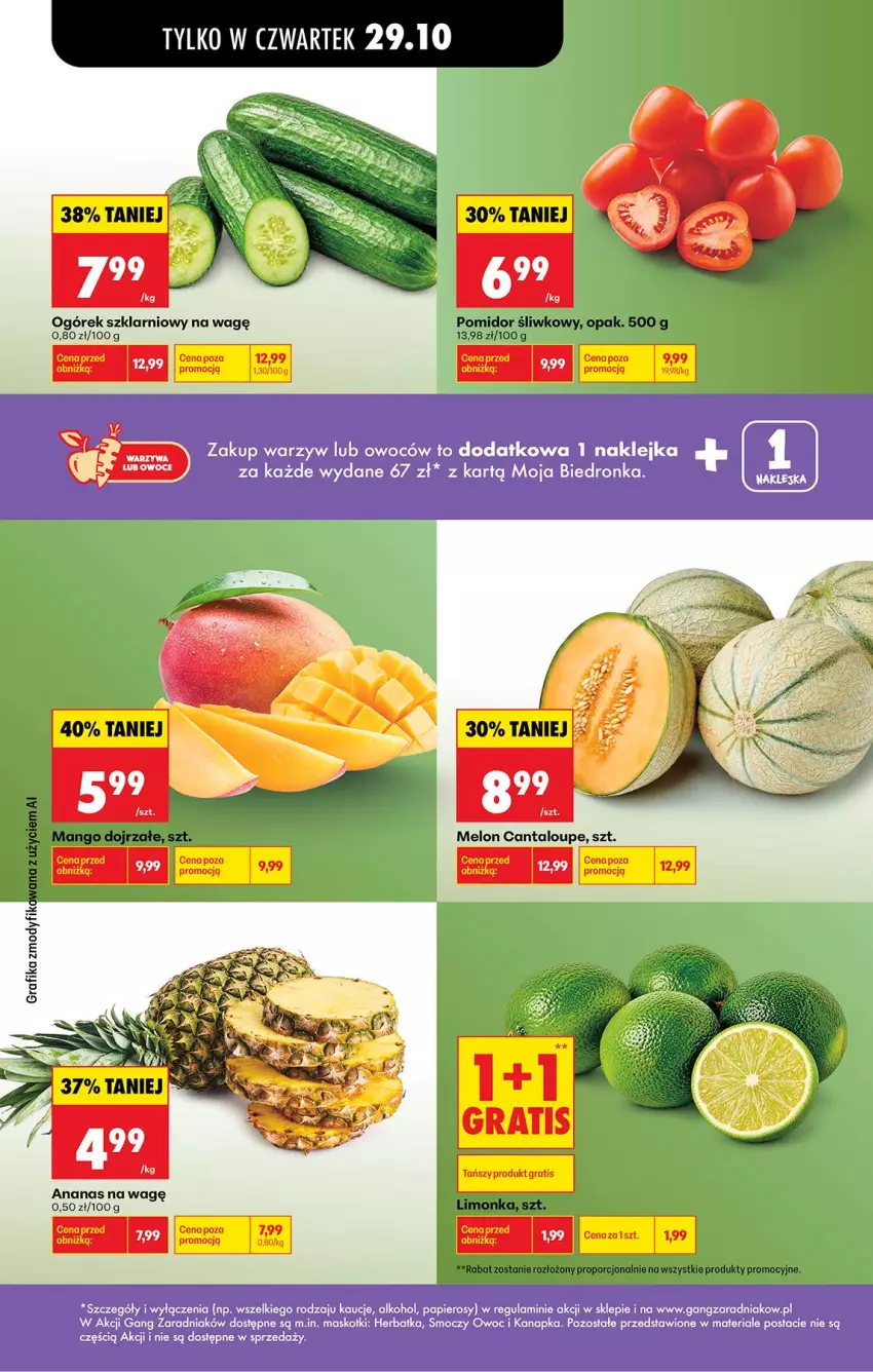 Gazetka promocyjna Biedronka - Od Czwartku - ważna 29.10 do 04.11.2026 - strona 34 - produkty: Ananas, Gra, Grafika, Klej, Limonka, Melon, Ogórek, Papier, Por
