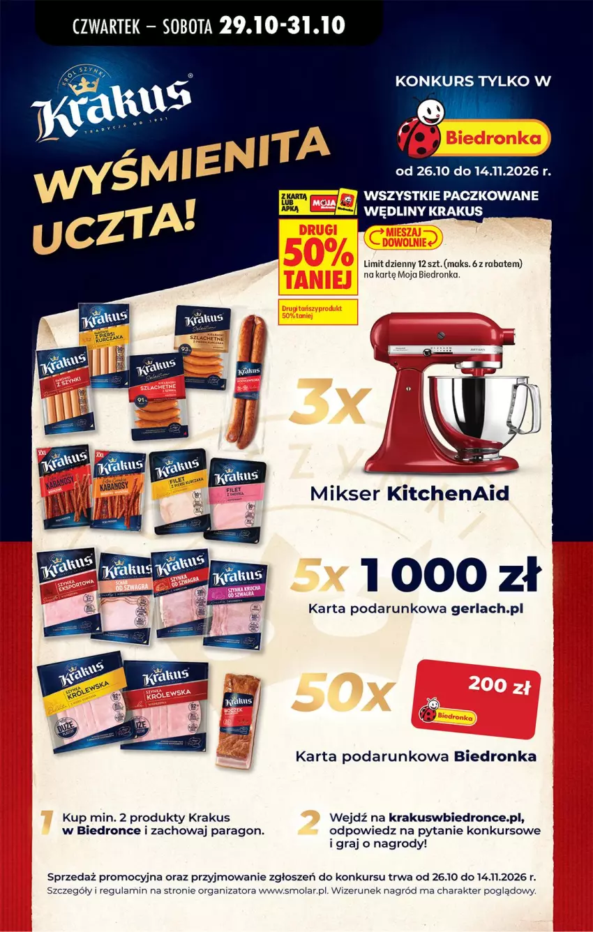 Gazetka promocyjna Biedronka - Od Czwartku - ważna 29.10 do 04.11.2026 - strona 45 - produkty: Gra, Krakus, Mikser, Mola, Ser