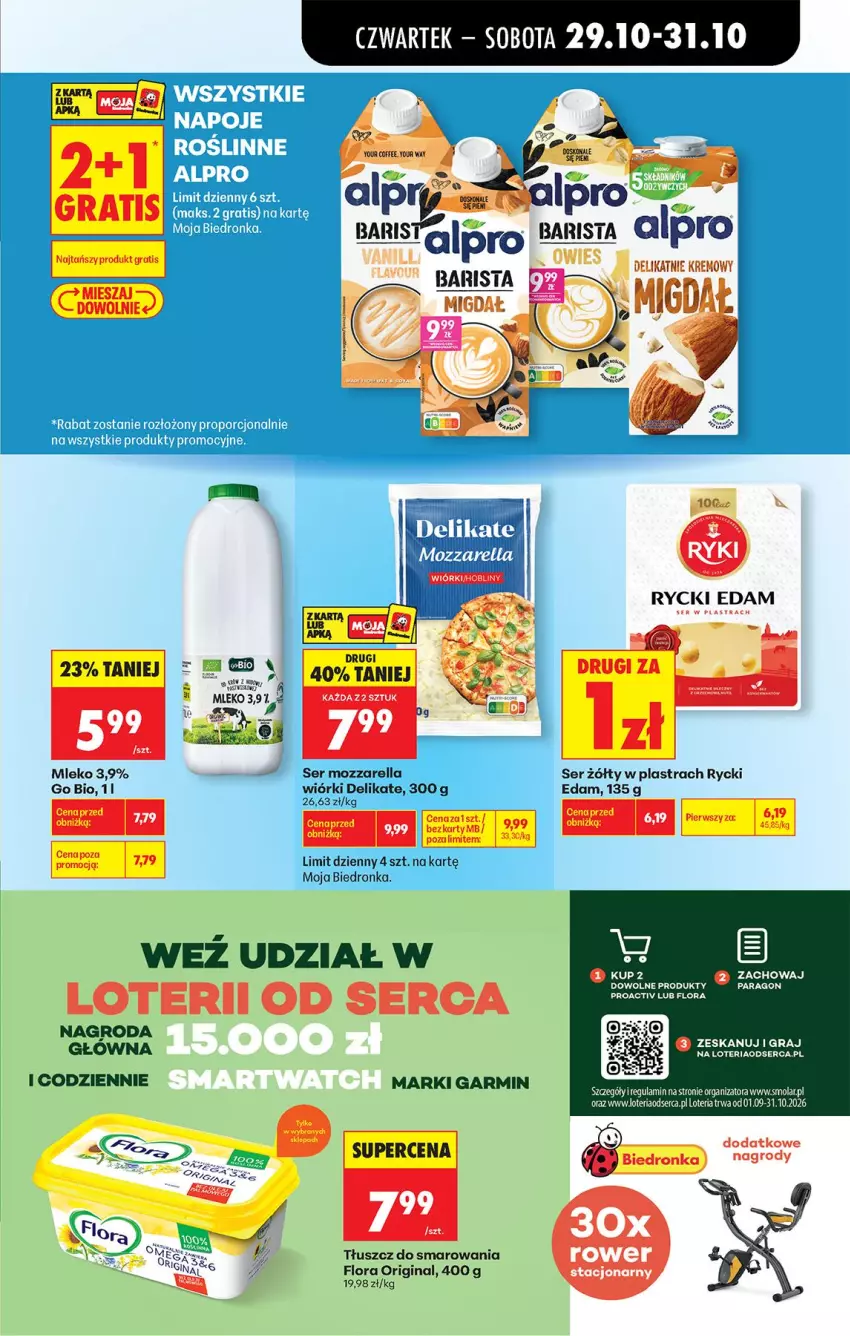 Gazetka promocyjna Biedronka - Od Czwartku - ważna 29.10 do 04.11.2026 - strona 51 - produkty: Edam, Flora, Gin, Gra, Mleko, Mola, Mozzarella, Rycki Edam, Ser