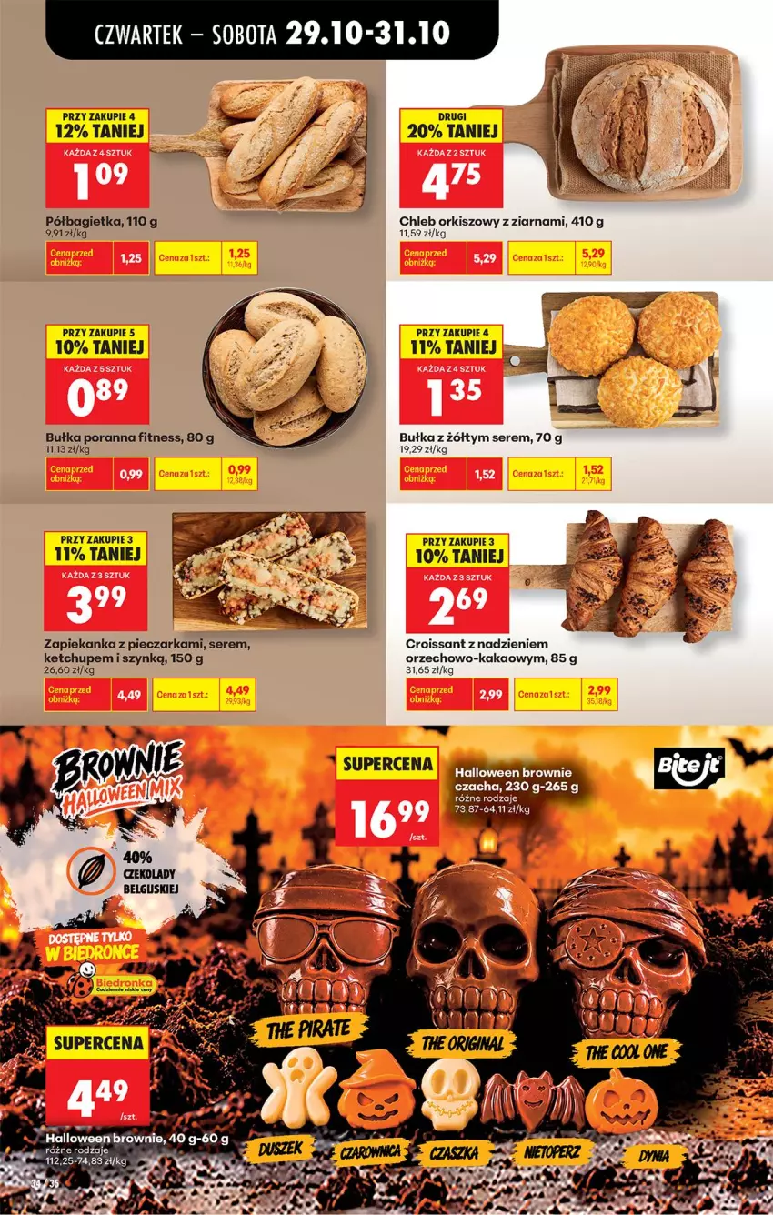 Gazetka promocyjna Biedronka - Od Czwartku - ważna 29.10 do 04.11.2026 - strona 55 - produkty: Bagietka, Brownie, Bułka, Chleb, Kakao, Ketchup, Piec, Pieczarka, Półbagietka, Por, Ser, Zapiekanka