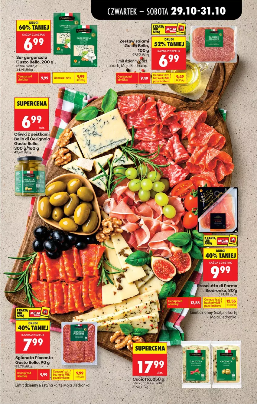 Gazetka promocyjna Biedronka - Od Czwartku - ważna 29.10 do 04.11.2026 - strona 58 - produkty: Bell, Bella, Gorgonzola, LG, Oliwki, Salami, Ser