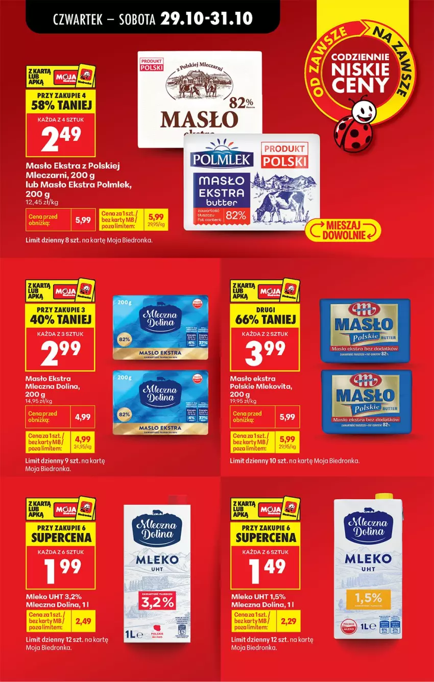 Gazetka promocyjna Biedronka - Od Czwartku - ważna 29.10 do 04.11.2026 - strona 8 - produkty: Masło, Mleko, Mlekovita, Polmiek