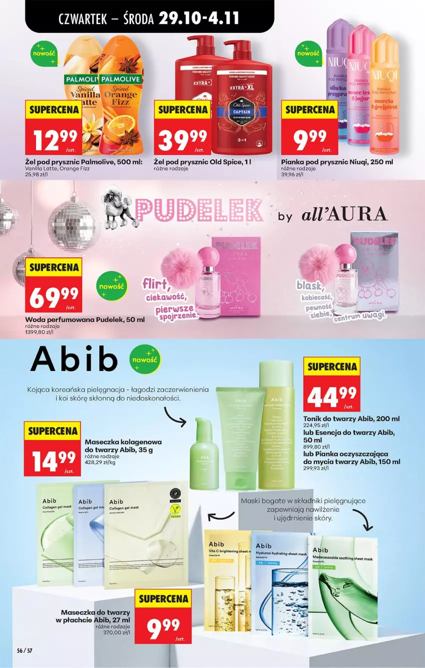 Gazetka promocyjna Biedronka - Od Czwartku - ważna 29.10 do 04.11.2026 - strona 85 - produkty: Kolagen, Laur, Niuqi, Old Spice, Palmolive, Perfum, Pianka pod prysznic, Sos, Tonik, Tonik do twarzy, Woda, Woda perfumowana