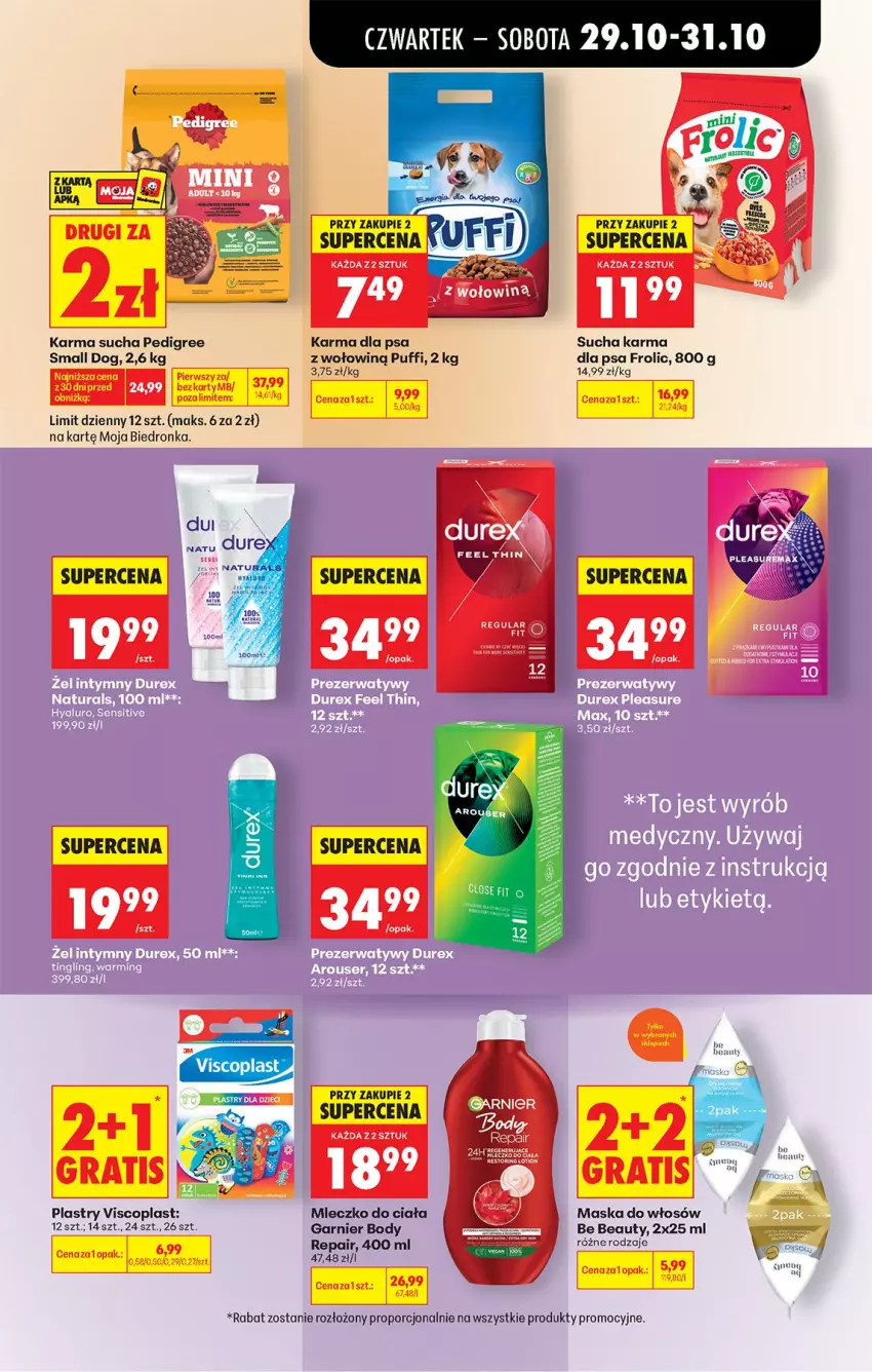 Gazetka promocyjna Biedronka - Od Czwartku - ważna 29.10 do 04.11.2026 - strona 94 - produkty: Garnier, Maska, Maska do włosów, Mleczko, Mleczko do ciała, Pedigree, Por, Puf, Sucha karma, Viscoplast