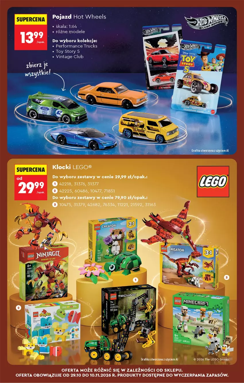 Gazetka promocyjna Biedronka - Od Czwartku - ważna 29.10 do 04.11.2026 - strona 96 - produkty: Gra, Grafika, Hot Wheels, LEGO, Pojazd