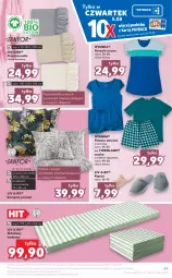 Gazetka promocyjna Kaufland - OFERTA TYGODNIA - Gazetka - ważna od 11.08 do 11.08.2021 - strona 49 - produkty: Gra, Kapcie, Pościel, Koszula nocna, Kosz, Poszewka, Koszula, Materac, Prześcieradło, Tera, Komplet pościeli, Piżama