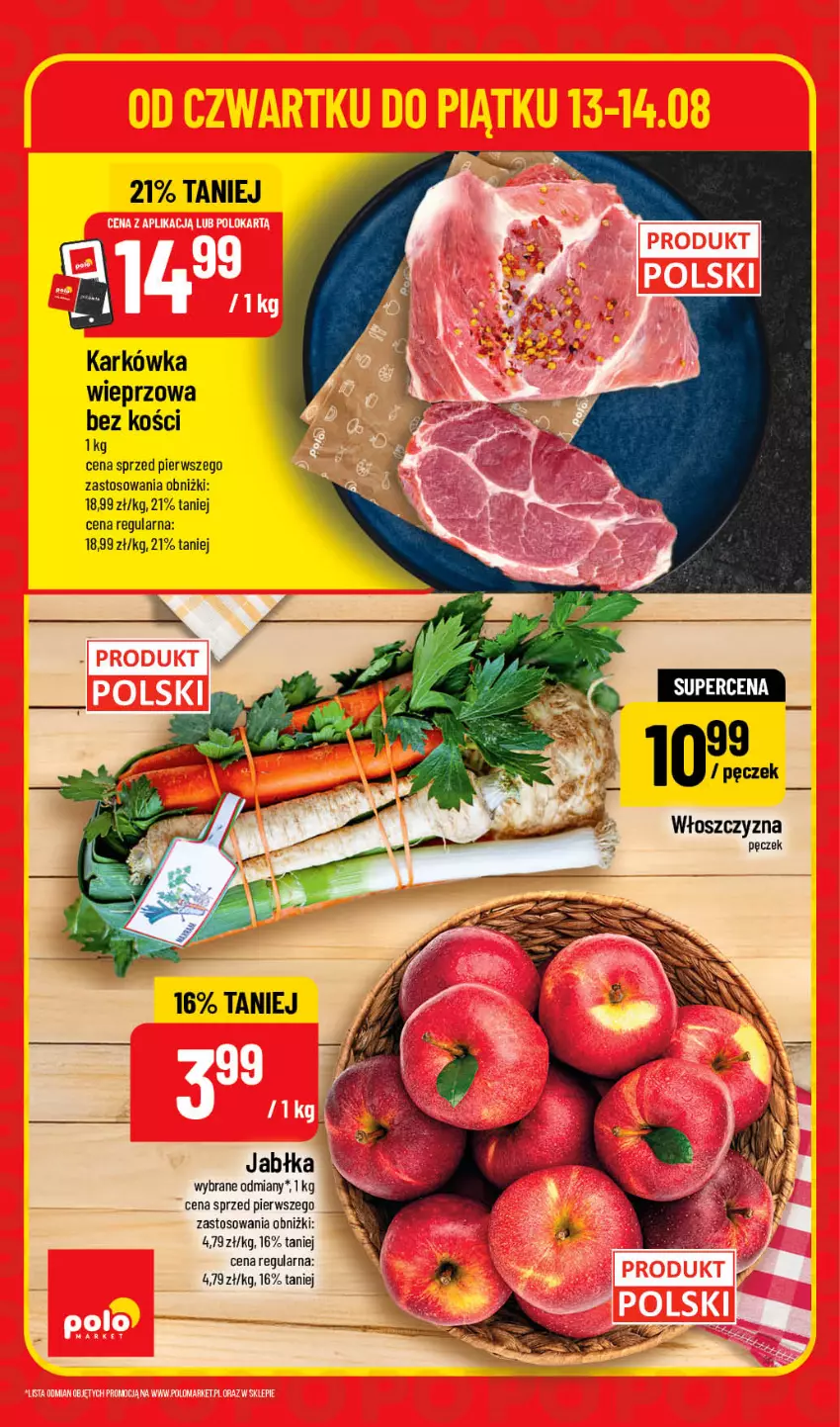 Gazetka promocyjna PoloMarket - Katalog Superhity - ważna 13.08 do 14.08.2026 - strona 2 - produkty: Jabłka, Karkówka wieprzowa
