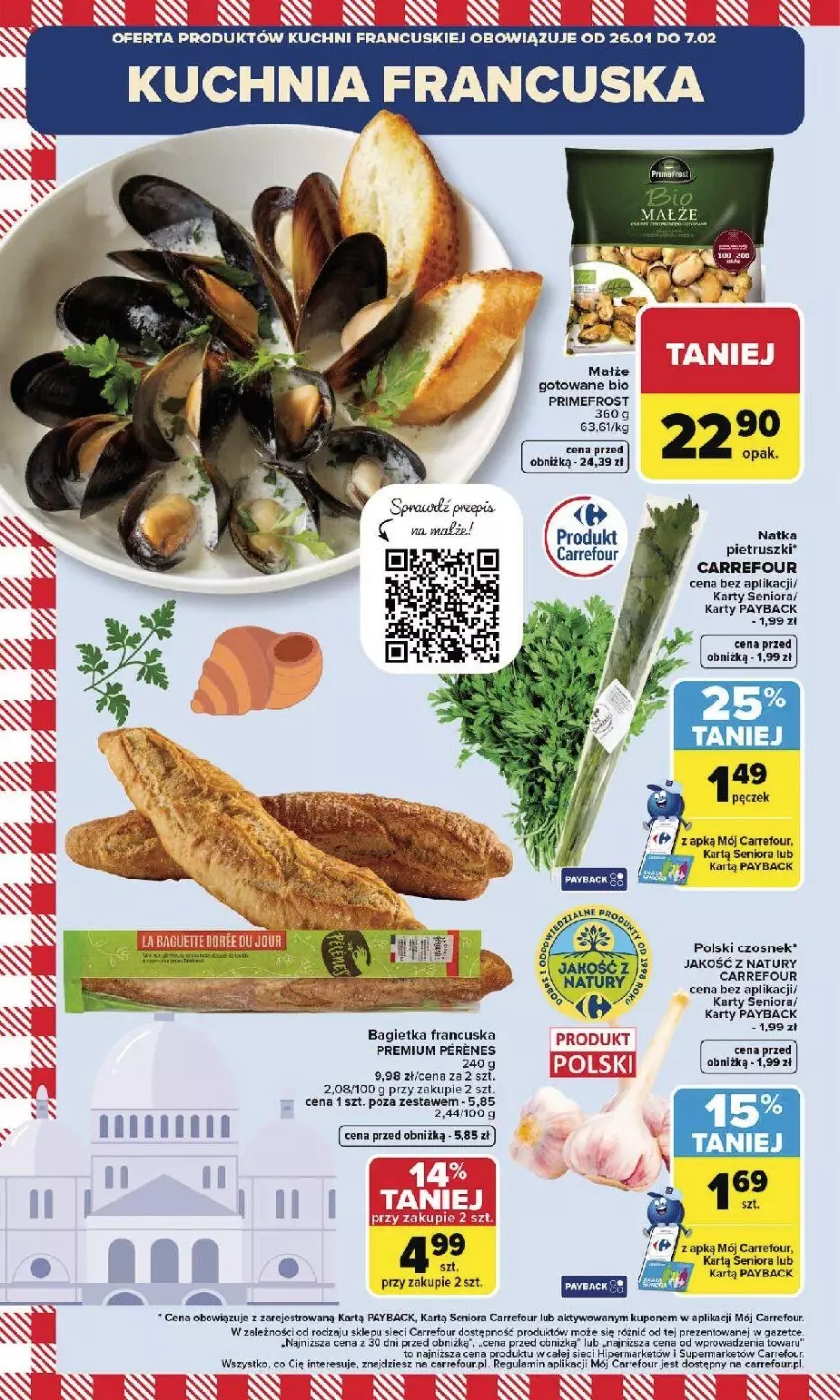 Gazetka promocyjna Carrefour - Gazetka Kuchnia francuska - ważna 26.01 do 07.02.2026 - strona 12 - produkty: Bagietka, Czosnek, Kuchnia, Małże