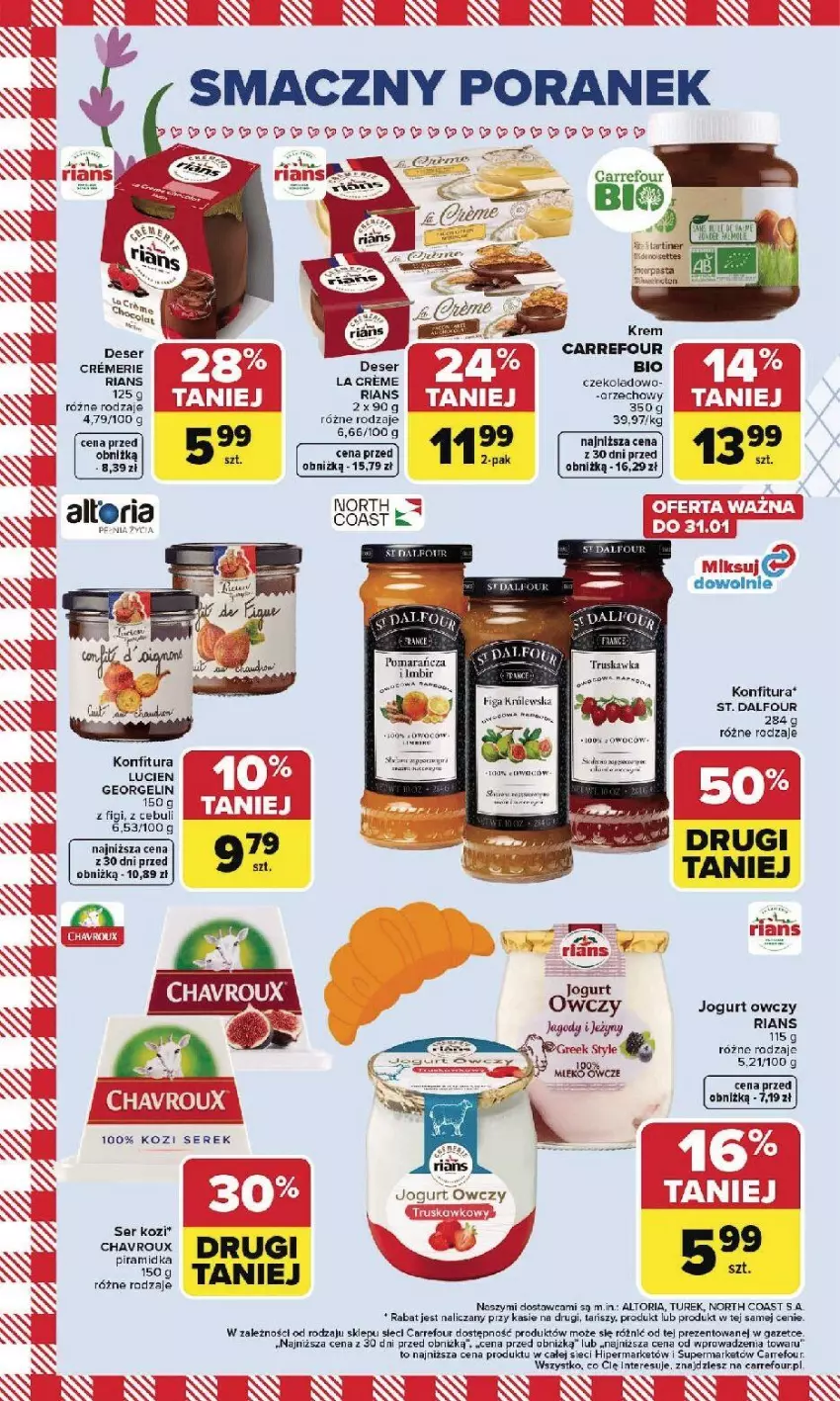 Gazetka promocyjna Carrefour - Gazetka Kuchnia francuska - ważna 26.01 do 07.02.2026 - strona 4 - produkty: Deser, Fa, Figi, Iams, Jogurt, Konfitura, Mule, Por, Ser, Serek
