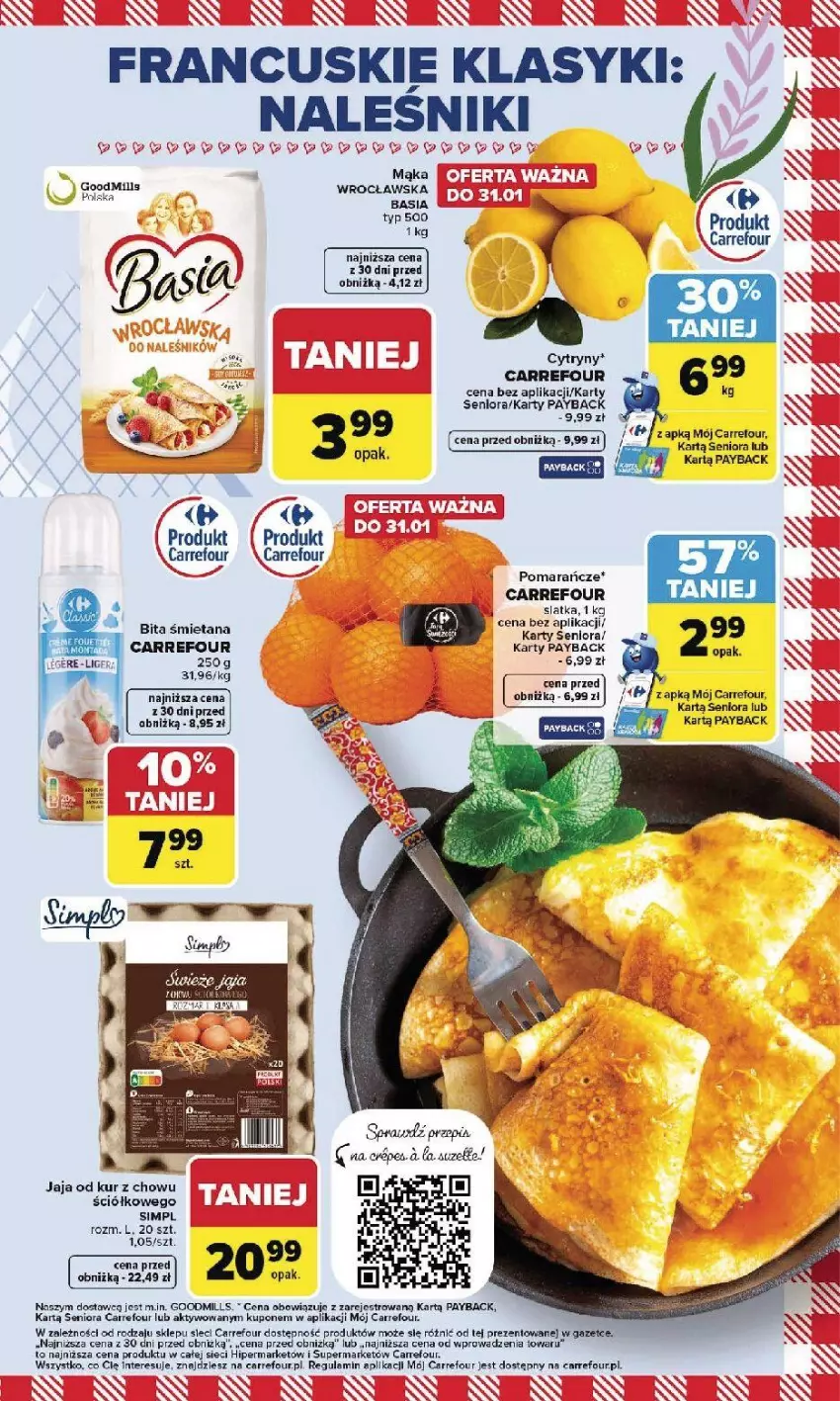 Gazetka promocyjna Carrefour - Gazetka Kuchnia francuska - ważna 26.01 do 07.02.2026 - strona 5 - produkty: Basia, Cytryny, Doom, Fa, Jaja, Mąka, Naleśniki