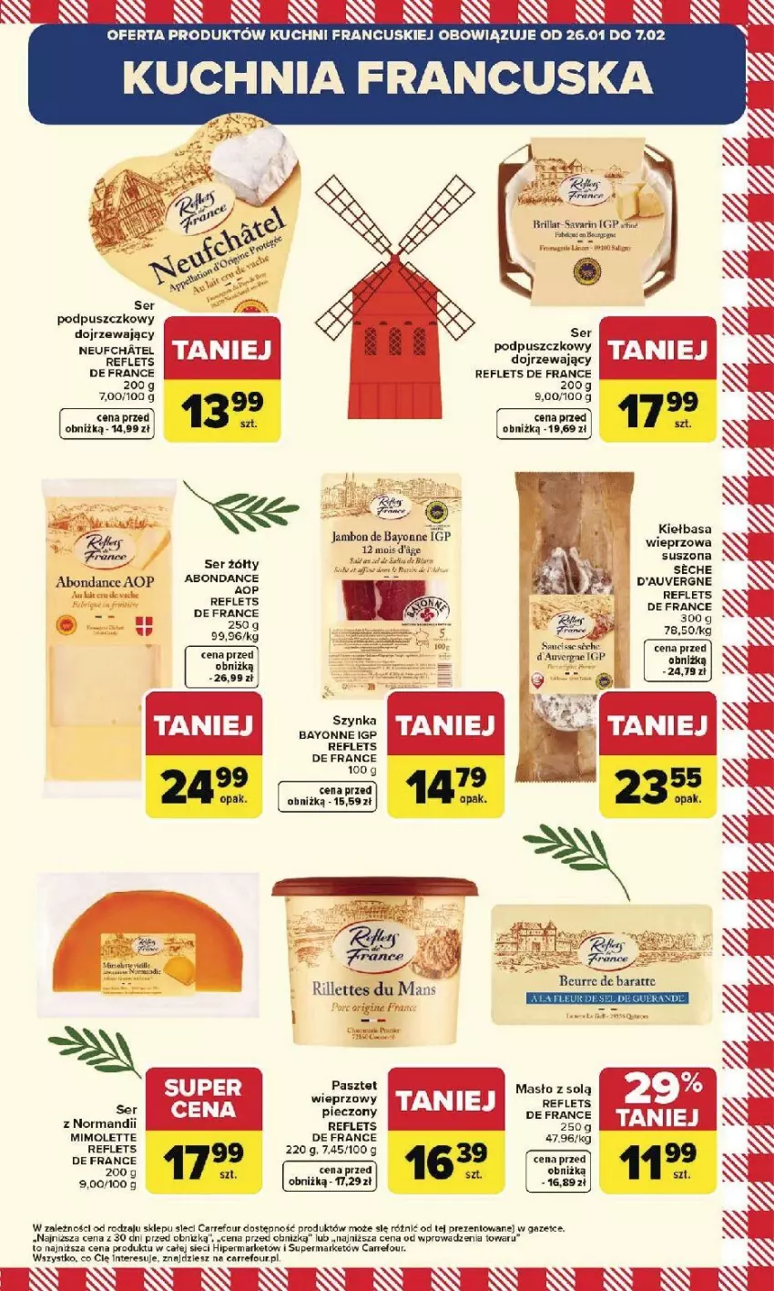 Gazetka promocyjna Carrefour - Gazetka Kuchnia francuska - ważna 26.01 do 07.02.2026 - strona 9 - produkty: Fa, Gin, Kuchnia, Mecze, Mimolette, Mus, Pasztet, Piec, Ser, Szynka