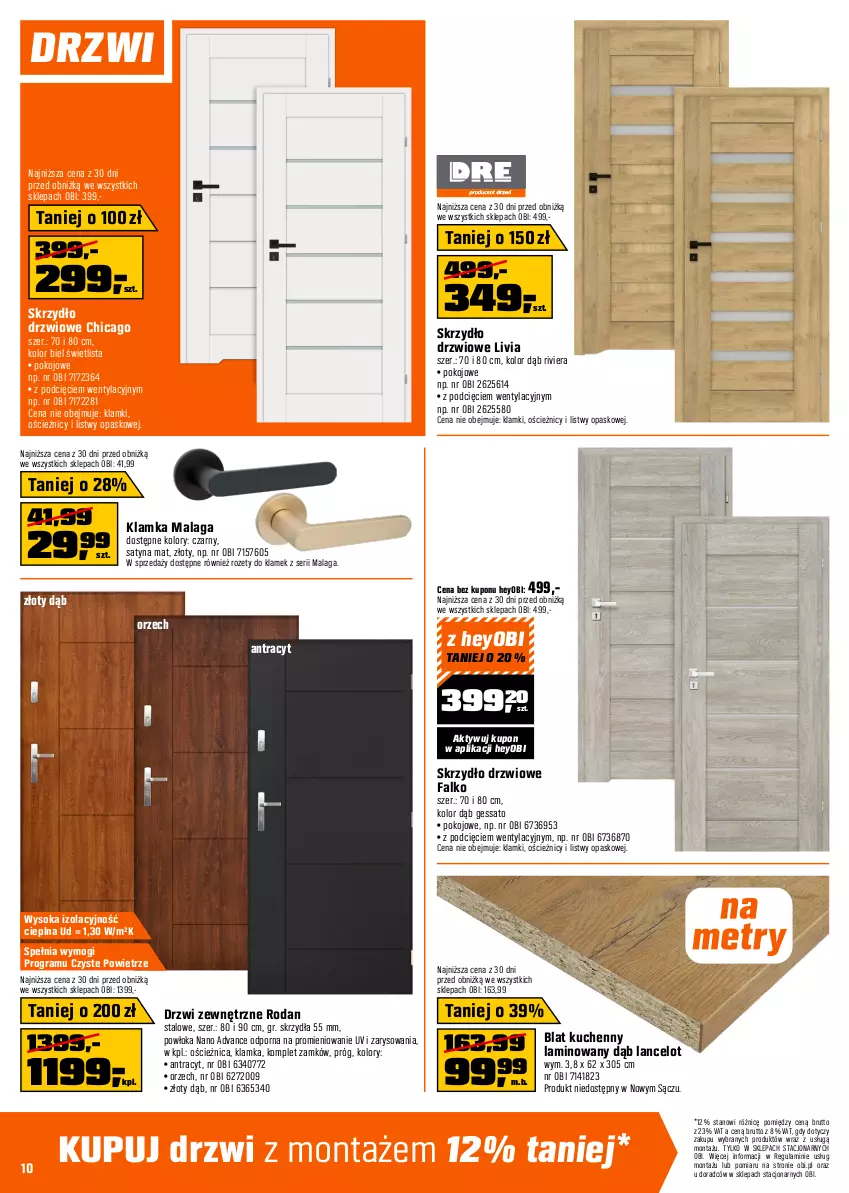 Gazetka promocyjna Obi - Gazetka OBI - ważna 03.12 do 31.12.2025 - strona 10 - produkty: Bateria, Bateria kuchenna, Drzwi, Drzwi zewnętrzne, Fa, Gra, Grzejnik, Klamka, Kuchnia, Lakier, Okap, Olej, Por, Ser, Skrzydło drzwiowe, Sok, Syfon, Termos, Top, Uchwyty, Zlew