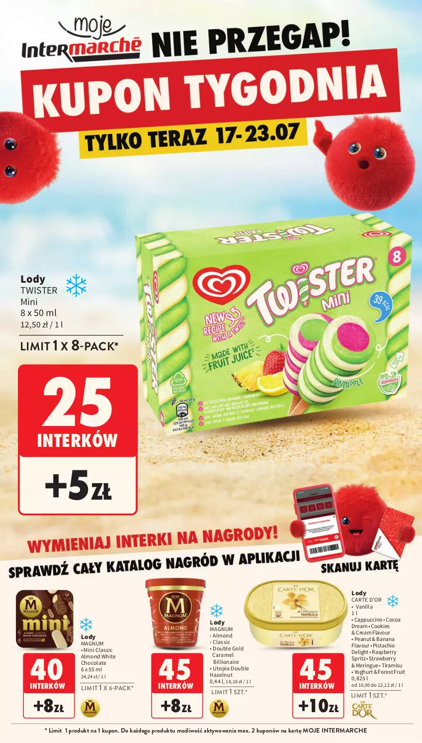 Gazetka promocyjna Intermarche - Gazetka promocyjna - ważna 17.07 do 23.07.2025 - strona 11 - produkty: Cappuccino, Lion, Lody, Top