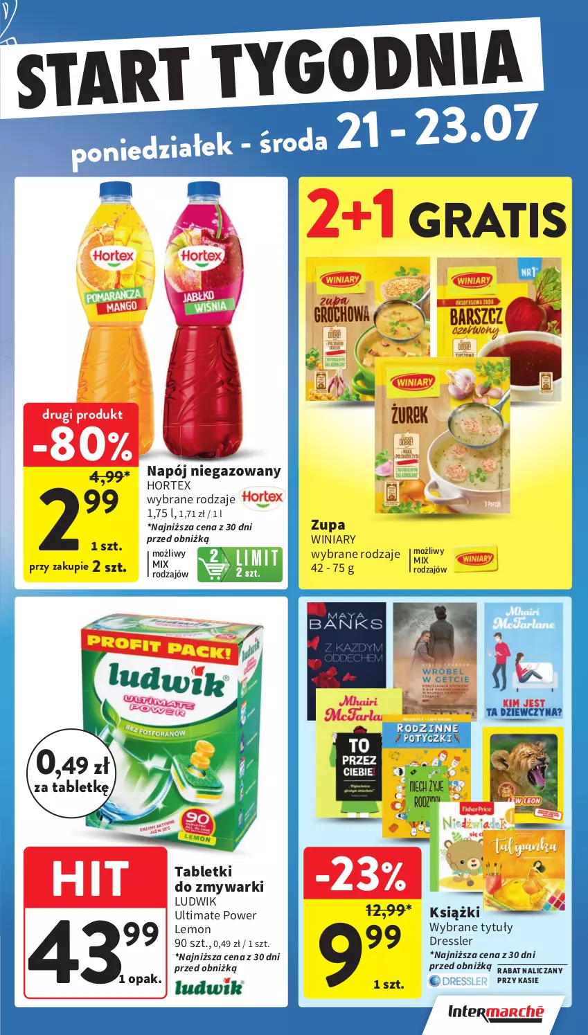 Gazetka promocyjna Intermarche - Gazetka promocyjna - ważna 17.07 do 23.07.2025 - strona 40 - produkty: Dres, Gra, Hortex, Ludwik, Napój, Tablet, Tabletki do zmywarki, Winiary, Zmywarki, Zupa
