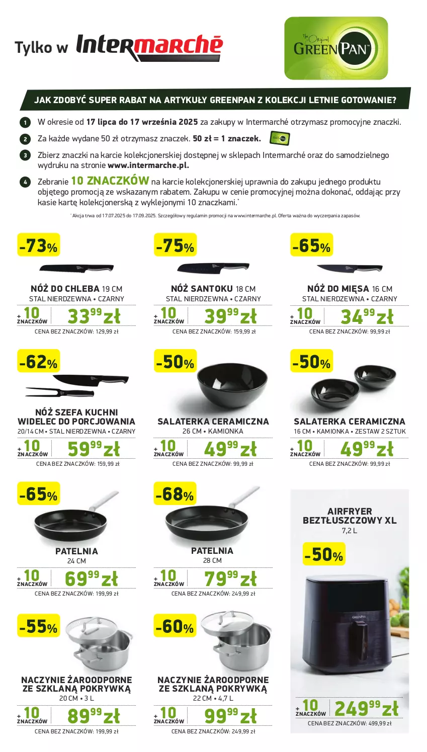 Gazetka promocyjna Intermarche - Gazetka promocyjna - ważna 17.07 do 23.07.2025 - strona 9 - produkty: Chleb, Fa, Klej, Naczynie żaroodporne, Nóż do chleba, Nóż szefa kuchni, Patelnia, Por, Salaterka, Widelec