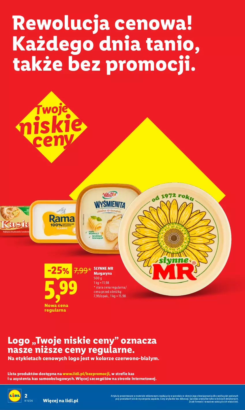 Gazetka promocyjna Lidl - Rewolucja cenowa! - ważna 09.05 do 31.05.2026 - strona 2 - produkty: Margaryna, Słynne