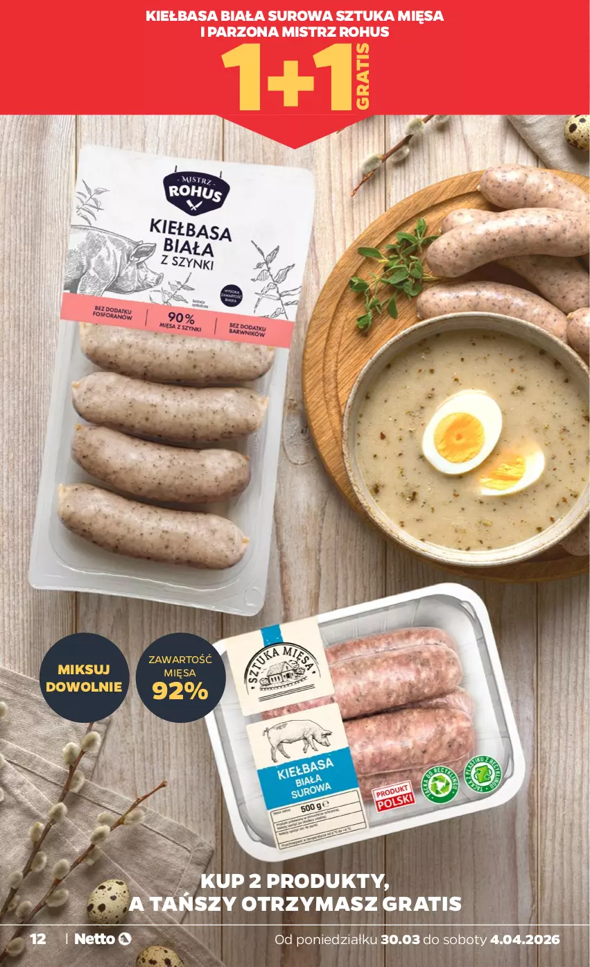 Gazetka promocyjna Netto - Od Poniedziałku - ważna 30.03 do 04.04.2026 - strona 12 - produkty: Gra, Kiełbasa, Kiełbasa biała