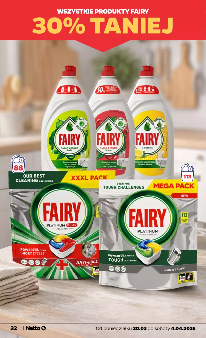 Gazetka promocyjna Netto - Od Poniedziałku - ważna 30.03 do 04.04.2026 - strona 32 - produkty: Fa, Fairy