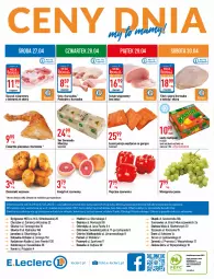 Gazetka promocyjna E Leclerc - Gazetka - ważna od 07.05 do 07.05.2022 - strona 32 - produkty: Piec, Kurczak, Udo z kurczaka, Top, Sos, Ser, Por, Mus, Filet z piersi kurczaka, Papryka czerwona, Papryka, Suempol, Szal, Kosz, Ziemniaki, Schab wieprzowy, Winogrona, Sport, Stock, Boczek, Wino, Olej, Podudzie z kurczaka, Boczek wieprzowy, Grejpfrut