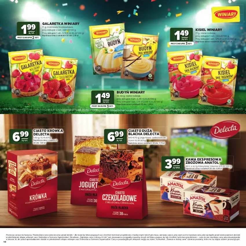 Gazetka promocyjna Stokrotka - Katalog Mistrzostwa Świata 2026! - ważna 11.06 do 24.06.2026 - strona 10 - produkty: Budyń, Delecta, Gala, Galaretka, Jogurt, Kawa, Kisiel, Mięso, Owoce, Warzywa, Winiary