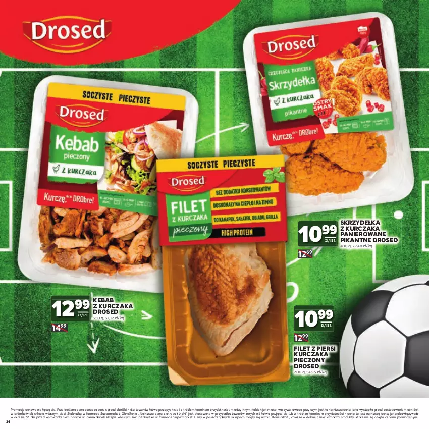 Gazetka promocyjna Stokrotka - Katalog Mistrzostwa Świata 2026! - ważna 11.06 do 24.06.2026 - strona 26 - produkty: Filet z piersi kurczaka, Kebab, Kurczak, Mięso, Owoce, Piec, Warzywa