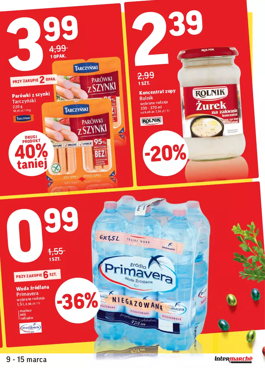 Gazetka promocyjna Intermarche - ważna 09.03 do 15.03.2021 - strona 3 - produkty: LANA, Parówki, Prima, Primavera, Rolnik, Tarczyński, Woda