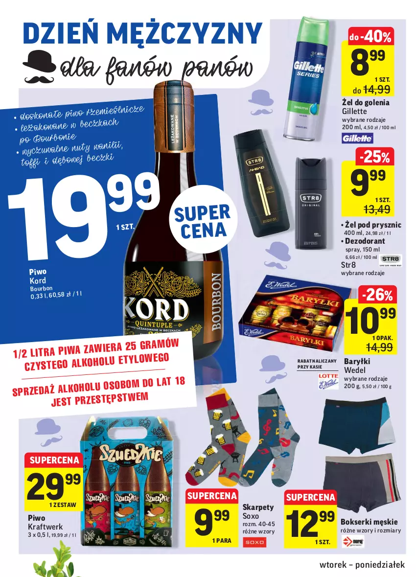 Gazetka promocyjna Intermarche - ważna 09.03 do 15.03.2021 - strona 34 - produkty: Baryłki, Bokserki, Bourbon, Dezodorant, Fa, Gillette, Karp, Piwo, Ser, Str8