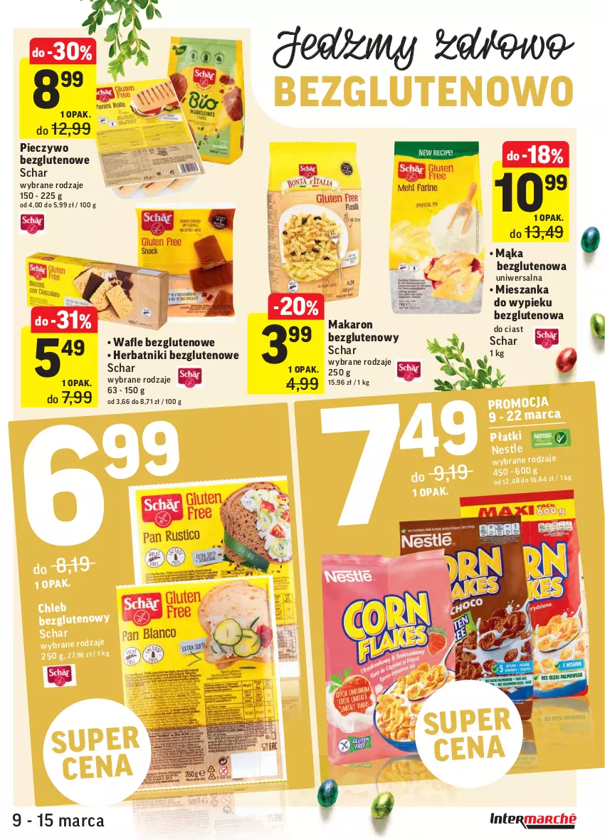 Gazetka promocyjna Intermarche - ważna 09.03 do 15.03.2021 - strona 37 - produkty: Chleb, Herbatniki, Mąka, Makaron, Piec, Pieczywo, Wafle