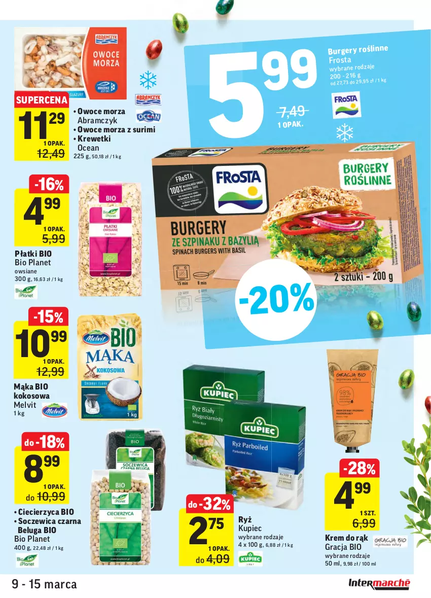 Gazetka promocyjna Intermarche - ważna 09.03 do 15.03.2021 - strona 39 - produkty: Burger, Gra, Kokos, Krem do rąk, Krewetki, Kupiec, Mąka, Melvit, Owoce, Owoce morza, Piec, Ryż, Surimi