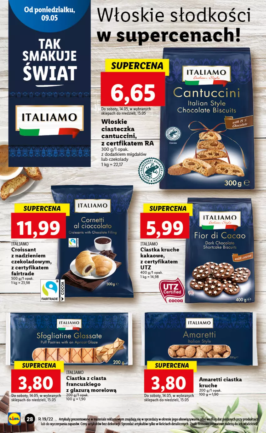 Gazetka promocyjna Lidl - GAZETKA - ważna 09.05 do 11.05.2022 - strona 28 - produkty: Ciastka, Croissant, Fa, Kakao, Lazur, Puf