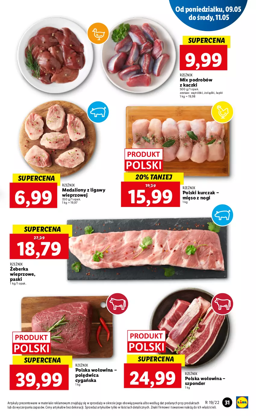 Gazetka promocyjna Lidl - GAZETKA - ważna 09.05 do 11.05.2022 - strona 31 - produkty: Kurczak, Lion, Mięso, Polędwica, Wołowina